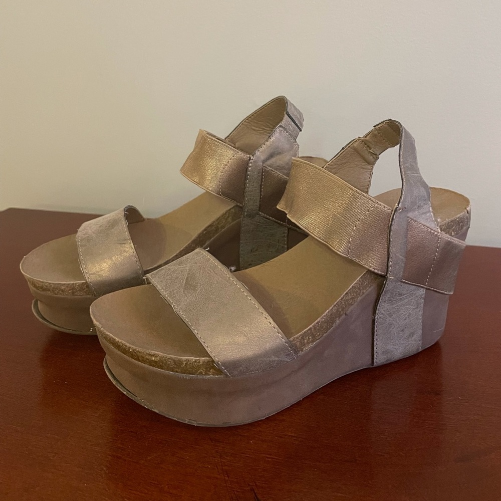 Corky’s wedge sandals, used